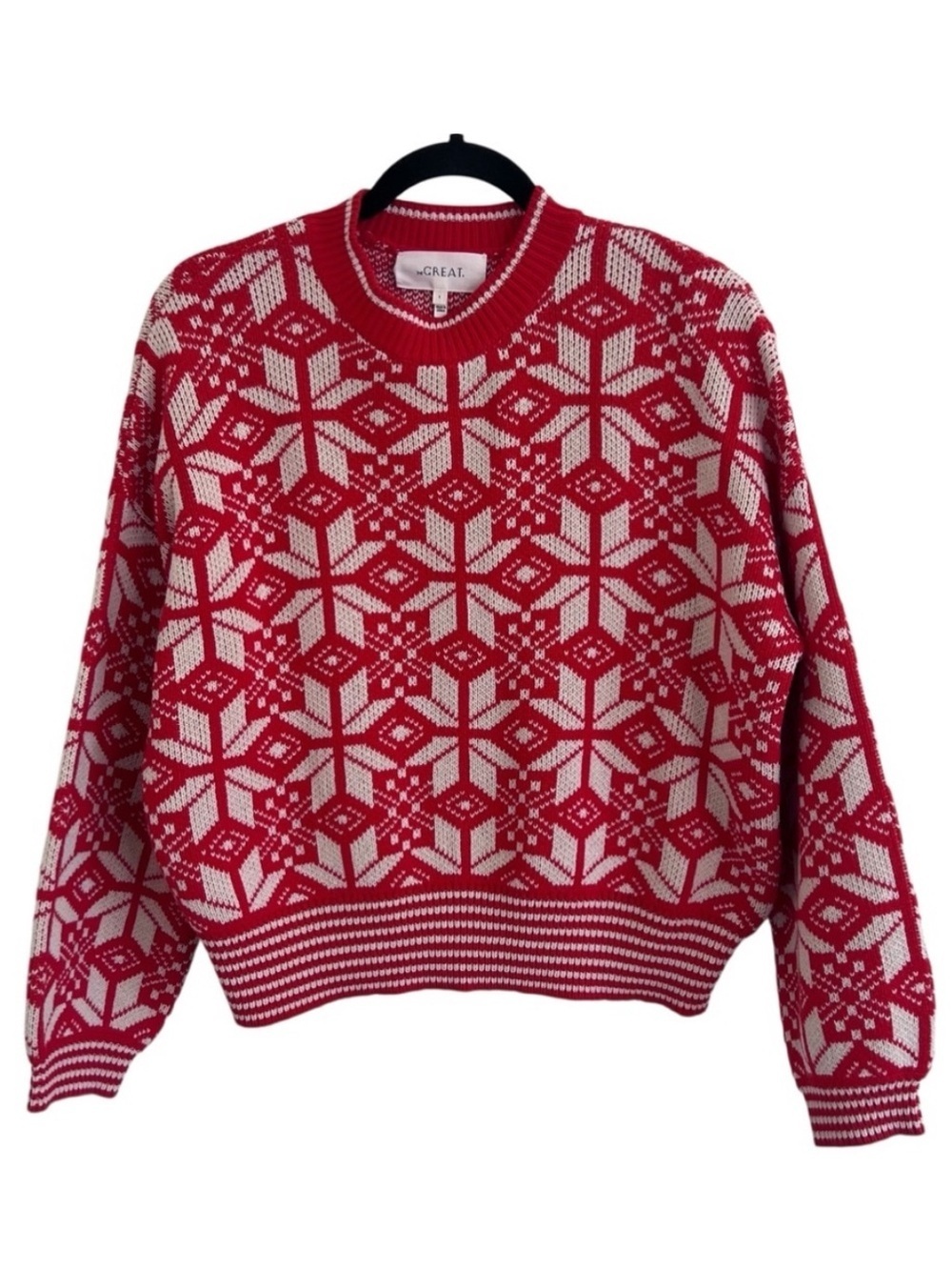 The Great Red Snowflake Pullover in Alpine Spice Small (1)
